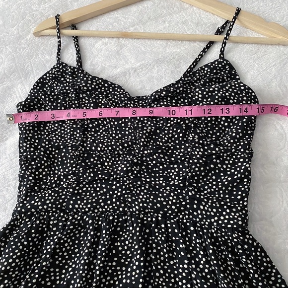 NWT Ruched Chest Above Knee Polkadot Dress - Picture 5 of 12
